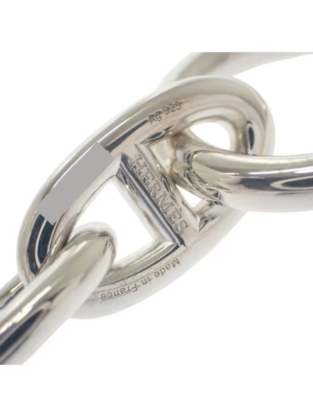 Hermes Chaine Dancre GM 12 Frames B 00010 Bracelet Silver 925 - Picture 8 of 11